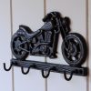 4 Hooks Cast Iron Motorbike Key Rack Holder