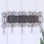 Cast Iron Scroll Key Holder With 7 Hooks