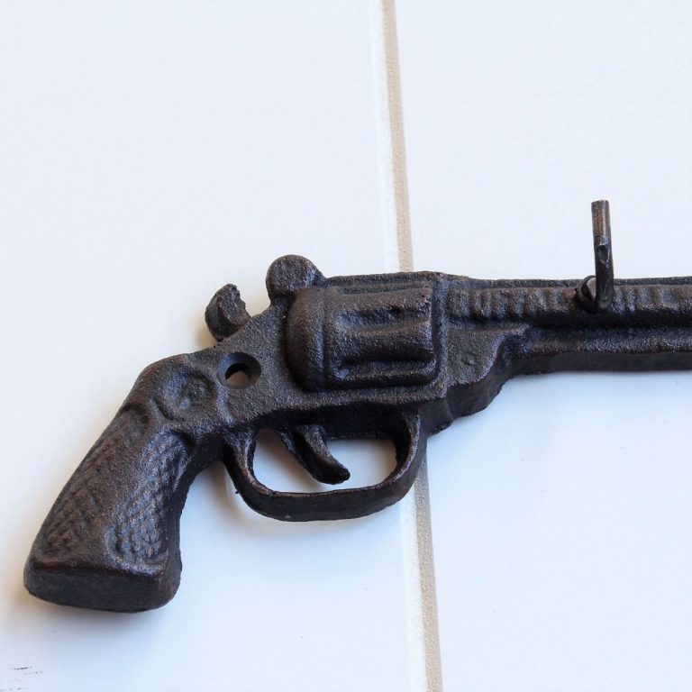 3 Hooks Rustic Cast Iron Gun Key Rack Holder Dalisay