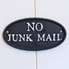 Cast Iron No Junk Mail Sign Ornament