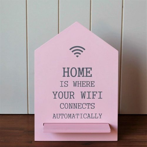 Home Is Where WiFi Is Wooden Plaque Sign