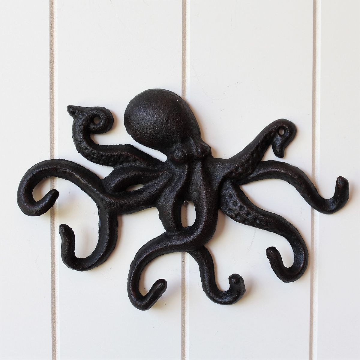  EatingBiting Heavy Duty 6 Tentacles Octopus Key Holder for Wall  Cast Iron Clothes Hooks Decorative Rustic Towel Hook with Screws, Rustic  Metal Clothing Hanger Solid Cast Iron Unique Key Holders 