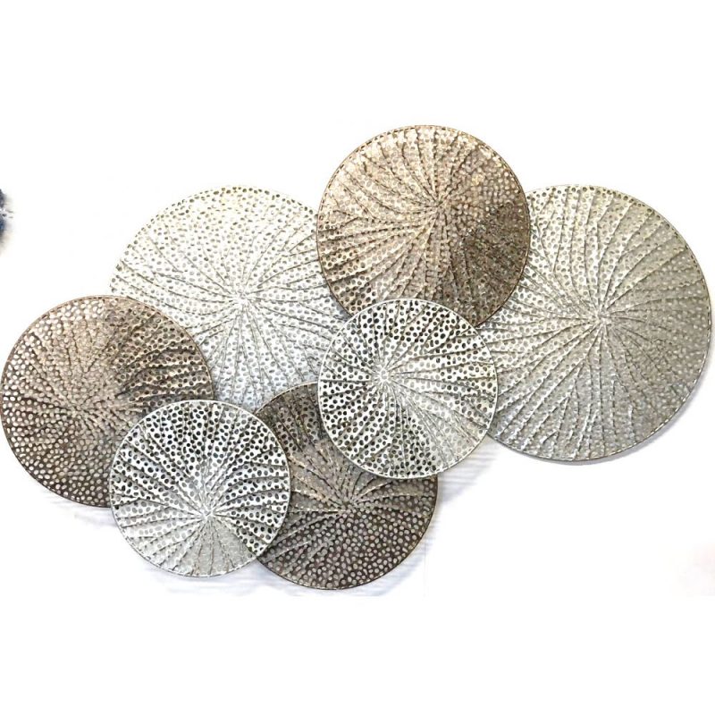 Mesh Pattern Circles Metal Wall Art 128cm Dalisay - Circle Metal Wall Art Mesh Pattern Circles Metal Wall Art 128cm Dalisay - Circle Metal Wall Art