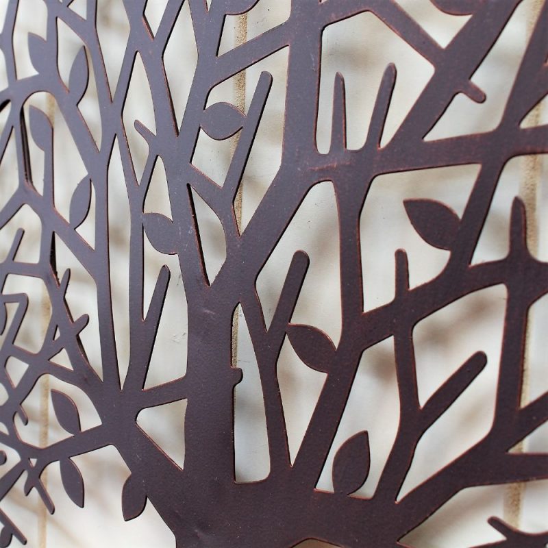 Large Rustic Tree Metal Wall Art