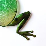 Climbing Green Tree Frog Metal Wall Art_5