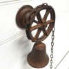 Cast Iron Ship Wheel And Chain Door Bell