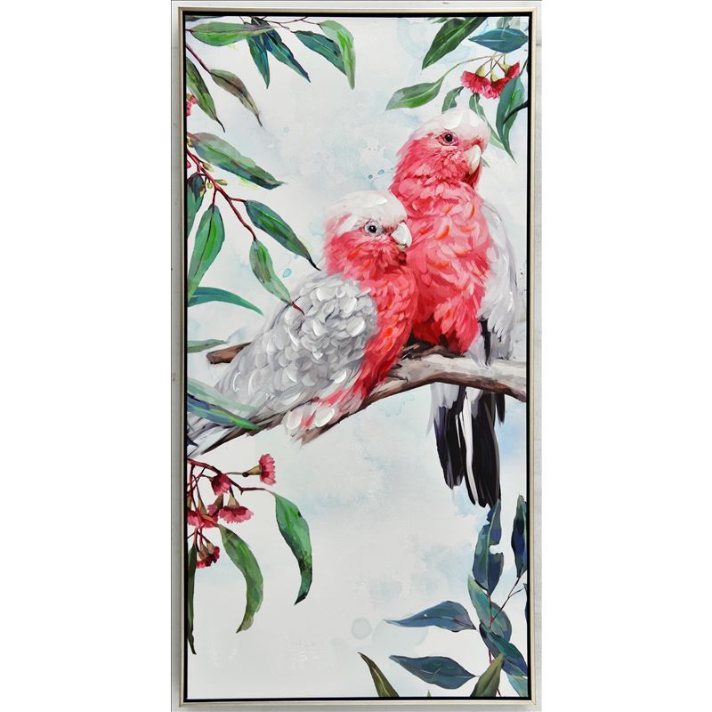 Australian Pink Cockatoo Bird Framed Canvas Print Wall Art 60 X 120 Cm Dalisay