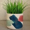 Vibrant Strokes Hand Painted Ceramic Pot Planter