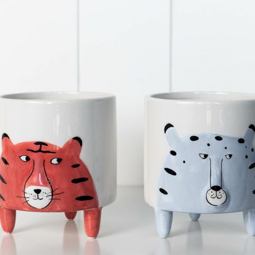 Tiger Animal Ceramic Pot Planter