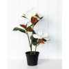 Artificial Magnolia Plant with Potted Flowers