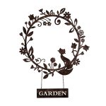 Cat Garden Wreath Decor Laser Cut Metal Wall Art