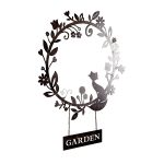 Cat Garden Wreath Decor Laser Cut Metal Wall Art_!