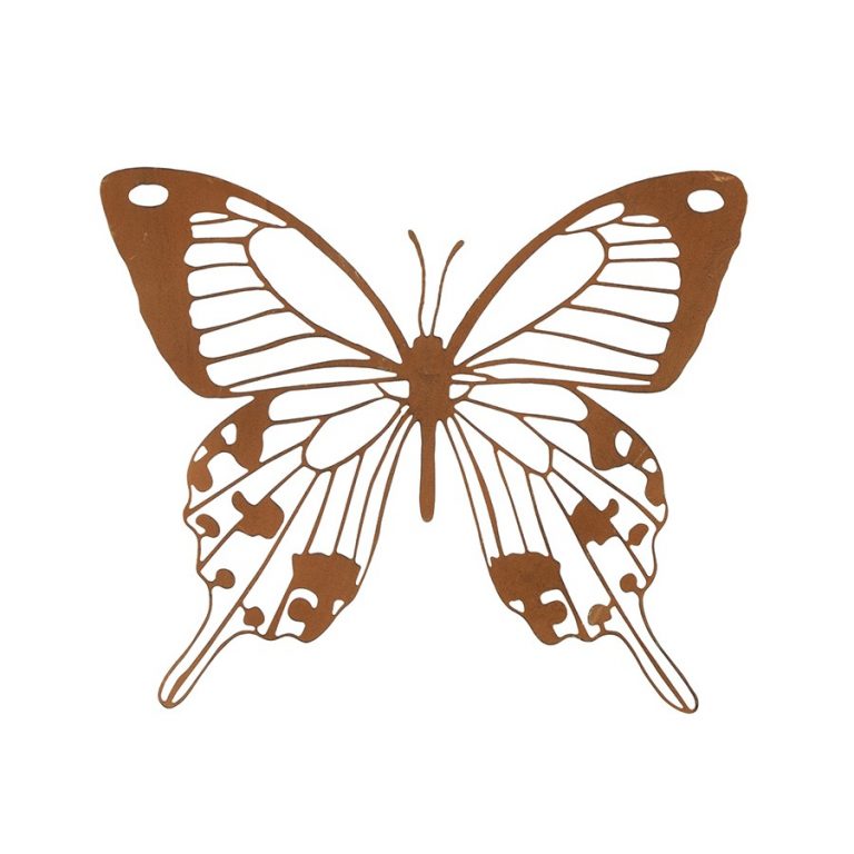 Hanging Metal Butterfly Distressed Outdoor Art - Set of 3