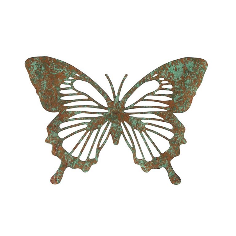 Hanging Metal Butterfly Distressed Outdoor Art - Set of 3