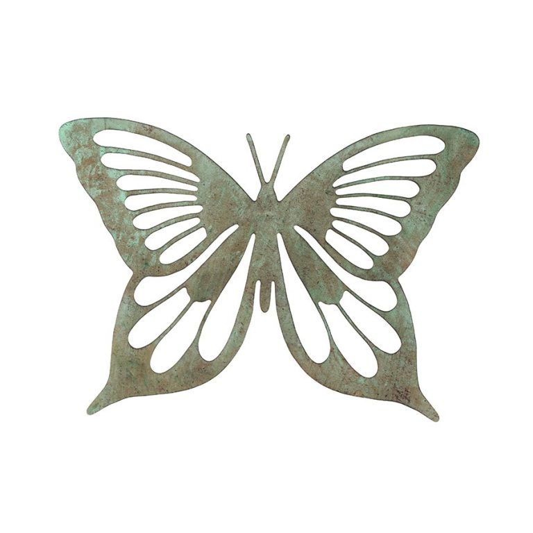 Hanging Metal Butterfly Distressed Outdoor Art - Set of 3
