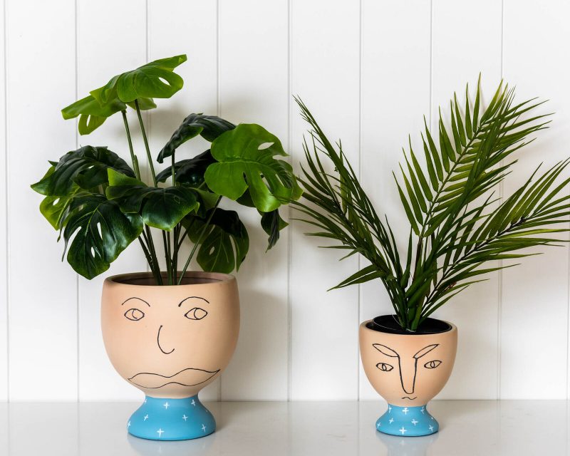 Modern Face Planter Handmade Terracotta Pot