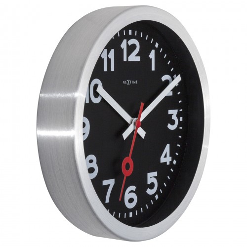 Black NeXtime Silent Table and Wall Clock