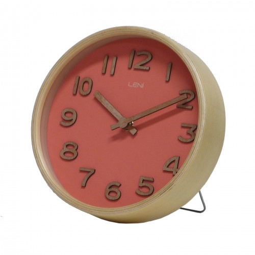Coral Leni Wooden Table and Wall Clock