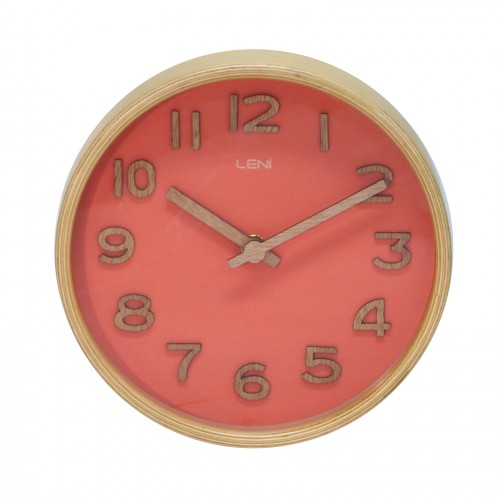 Coral Leni Wooden Table and Wall Clock
