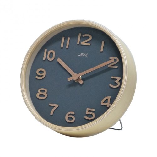 Leni Wooden Table and Wall Clock Black
