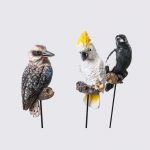 Bird Pot Sitters - Australian Kookaburra Cockatoo Magpie
