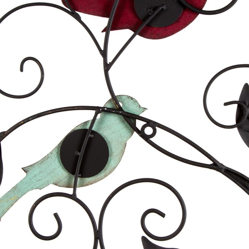 Birds Sitting On Tree Of Life Metal Wall Art