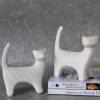 Milky White Cat Statues