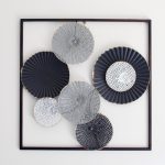 Black Abstract Circles Framed Metal Wall Art