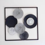 Black Abstract Circles Framed Metal Wall Art_!