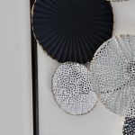 Black Abstract Circles Framed Metal Wall Art_6