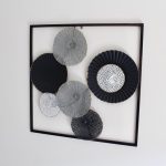 Black Abstract Circles Framed Metal Wall Art_7
