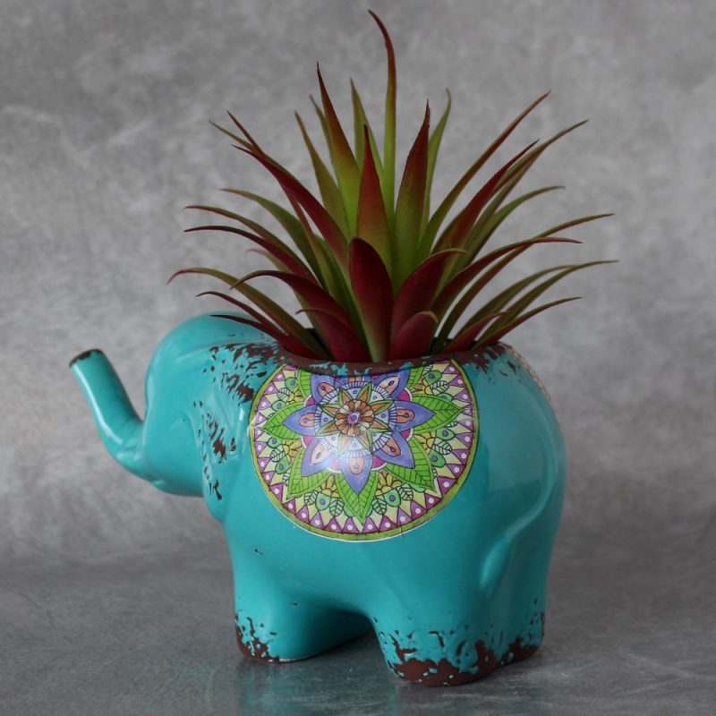 Colourful Ceramic Elephant Pot Planters – Dalisay