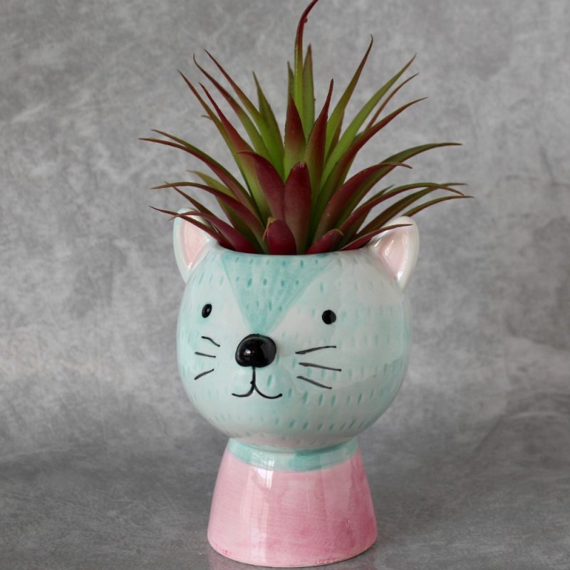 Pink and Blue Mouse Pot Planter_4