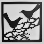Black Birds Square Metal Wall Art, 48cm