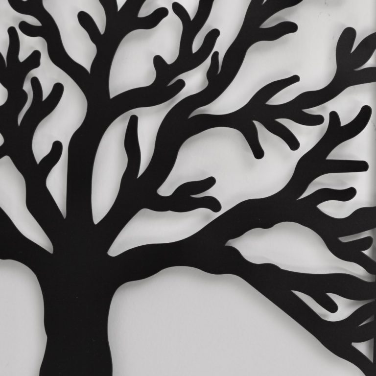 Black Square Tree of Life Metal Wall Art