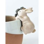 Bunny Rabbit Pot Planter Sitter - Set of 2
