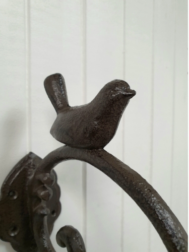 Cast Iron Bird Corner Bracket Key Holder Hook