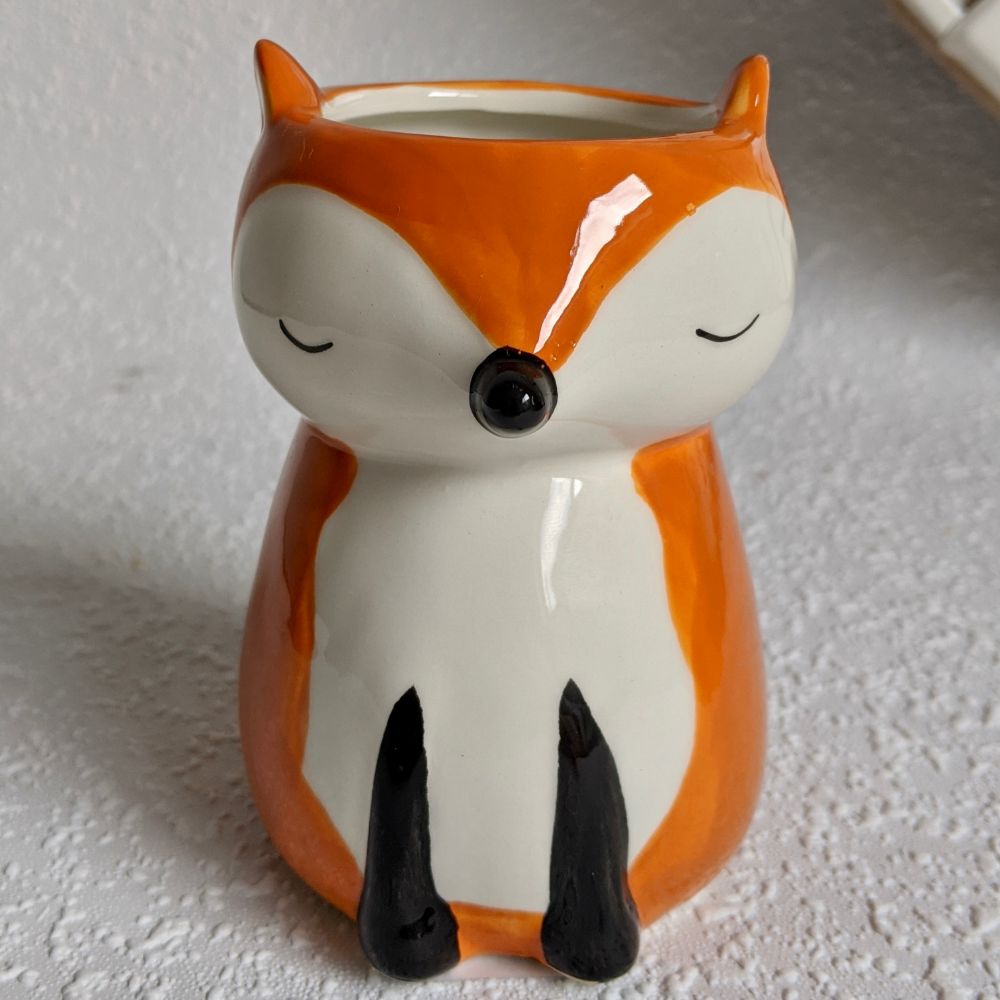 Ceramic Baby Fox Figurine 