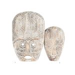Tribal Warrior Mask Hand-Carved Wooden Wall Art
