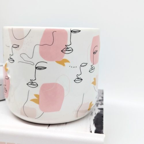 Linear Pink Girl Planter Pot