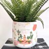 Crazy About Plants Quote White Ceramic Pot Planter
