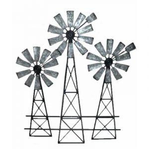Windmill Trio Metal Wall Art