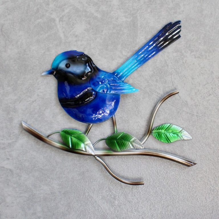 Blue Wren Metal Wall Art Decor Dalisay