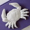 Coastal White Crab Decor Ornament Sculpture