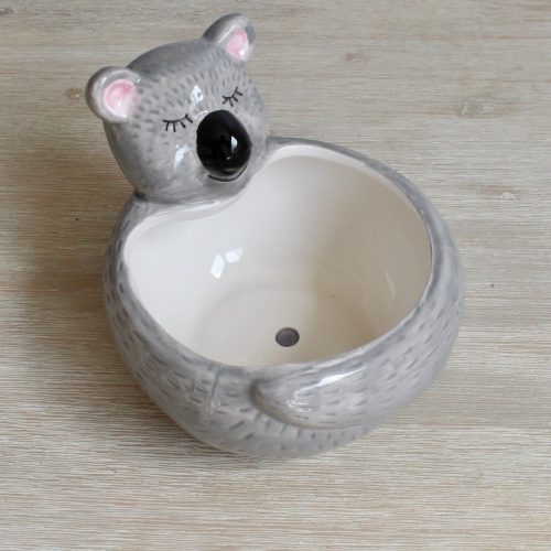 Grey Koala Ceramic Pot Planter