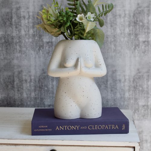 Namaste Women Figure Ceramic Vase