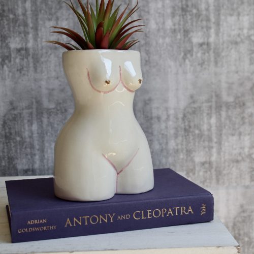 Nude Female Body Torso Ceramic Vase