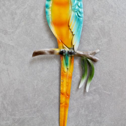 Yellow Macaw Parrot Metal Wall Art Decor