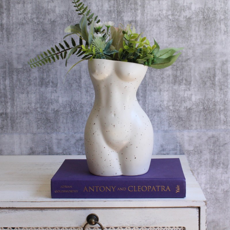 Nude Girl Torso Figure Pot Planter