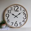 Natural White Cutout Wooden Wall Clock